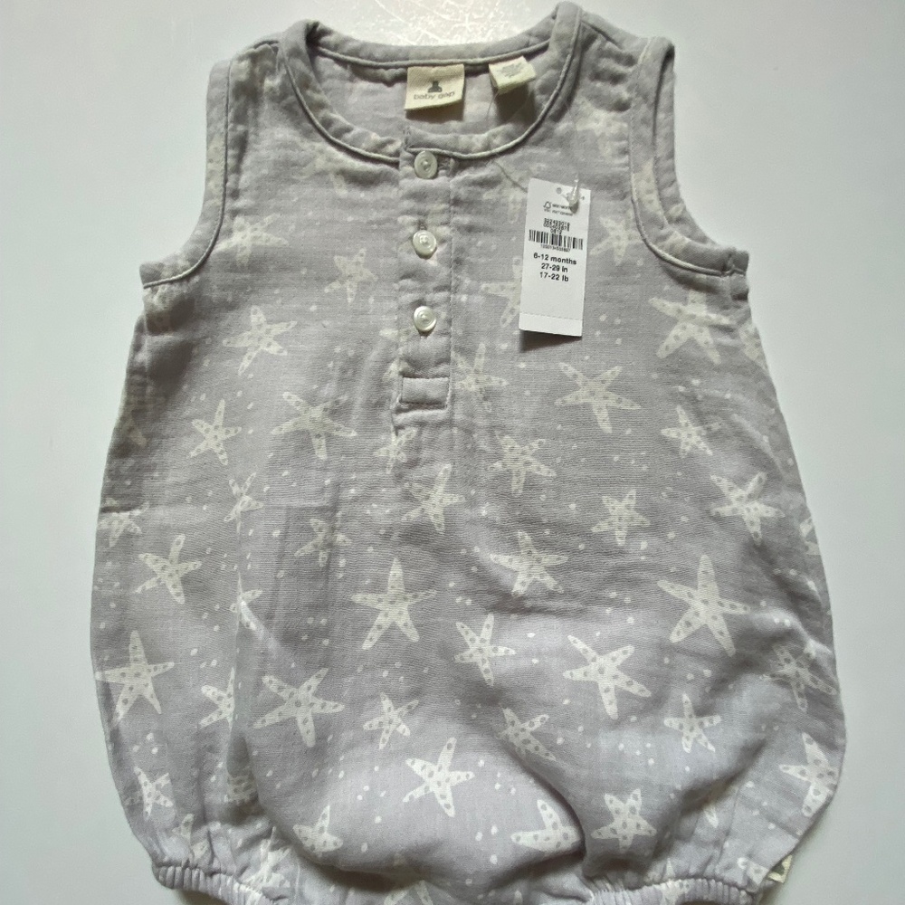 NWT BABY GAP WOVEN BUBBLE ONESIE